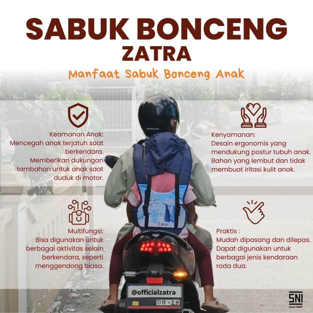 ZATRA Sabuk Bonceng Anak STC (Set Topi dan Celana) #1