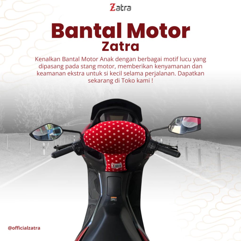 ZATRA Bantal Stang Motor Warna Polos dan Motif #1