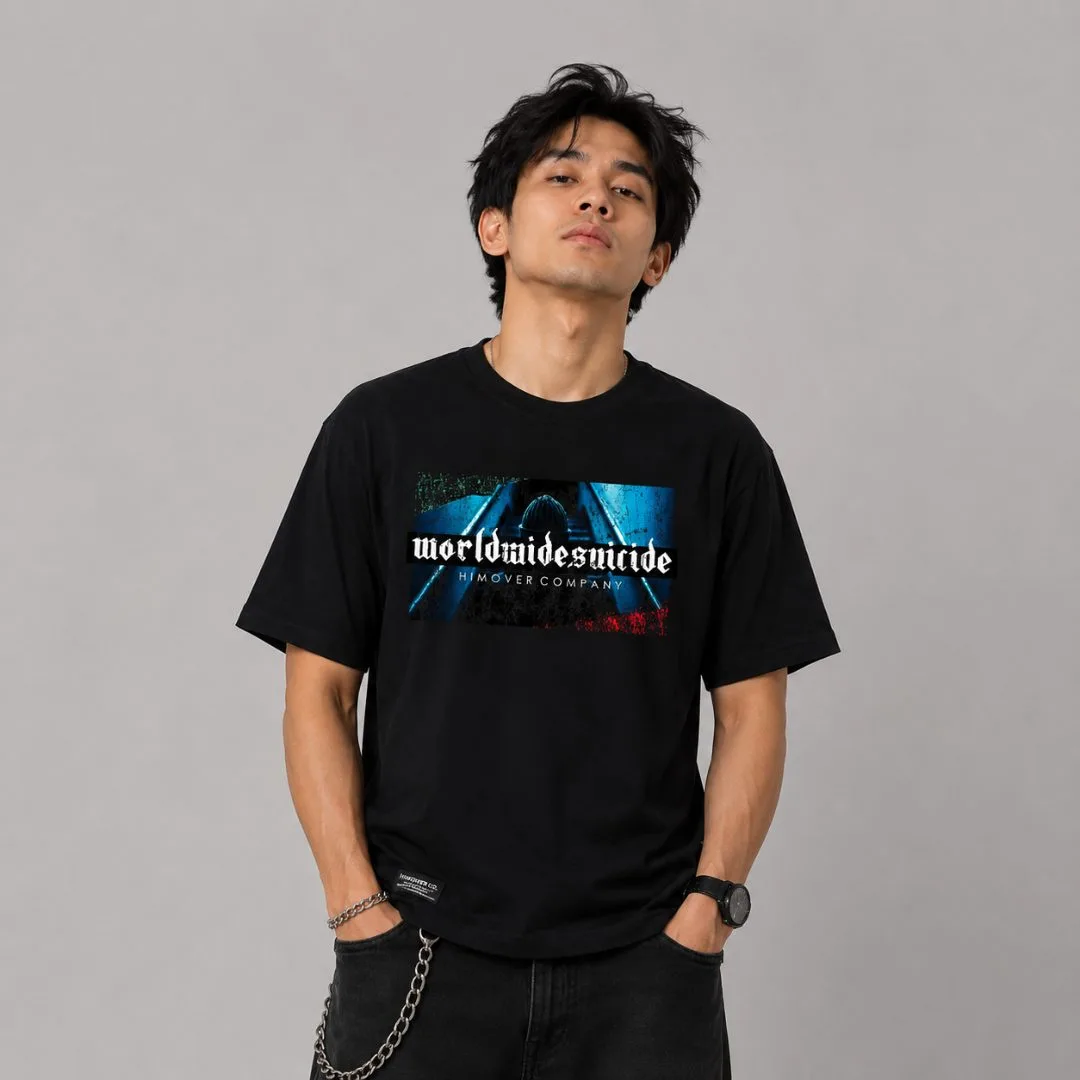 Kaos Distro Himover Elevate Simple Elegan Hitam #1