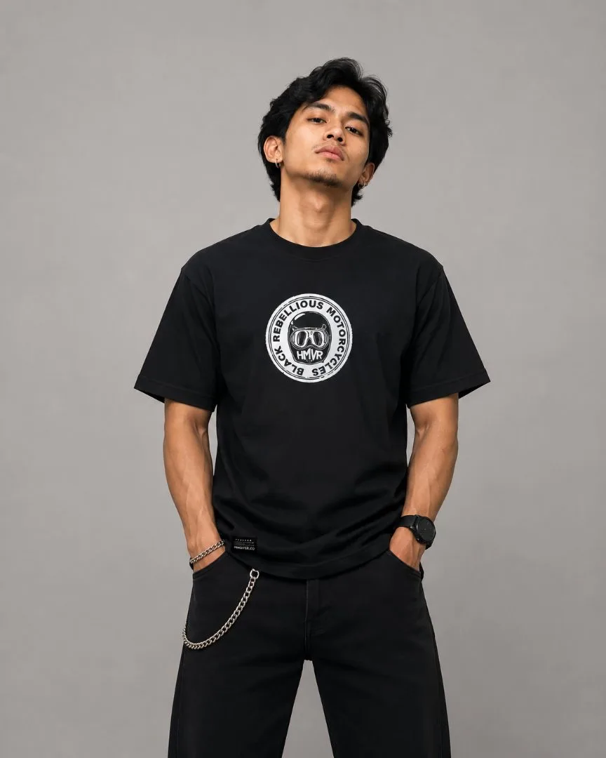 Kaos Distro Himover Piria Bonehm Series Hitam #1