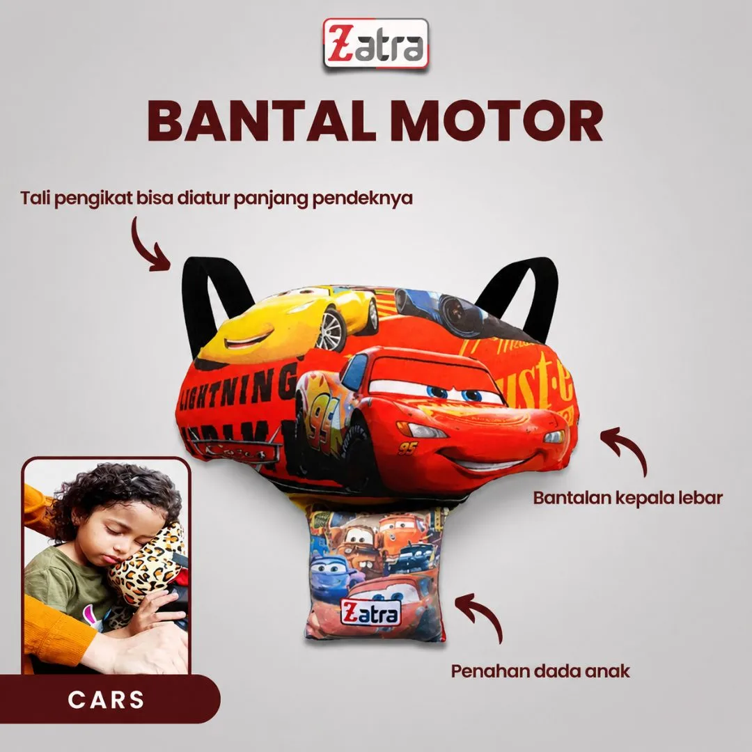 ZATRA Bantal Stang Motor Karakter Printing #1