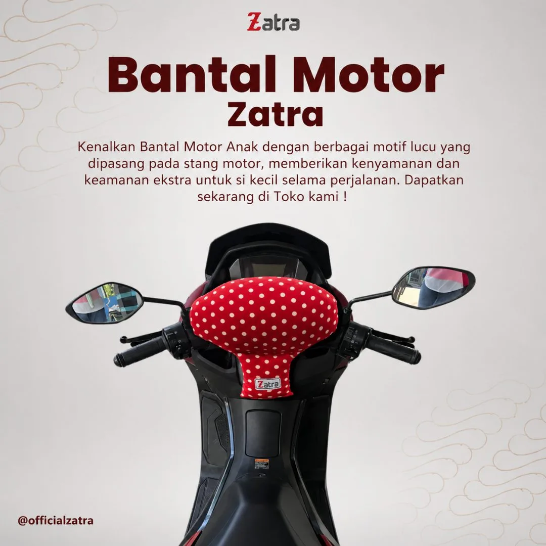ZATRA Bantal Stang Motor Warna Polos dan Motif #1