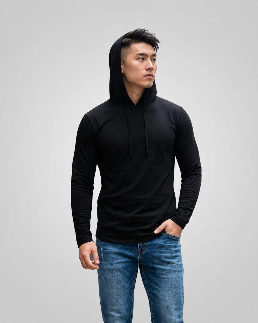 My Oblong Hooded long-sleeve T-shirt